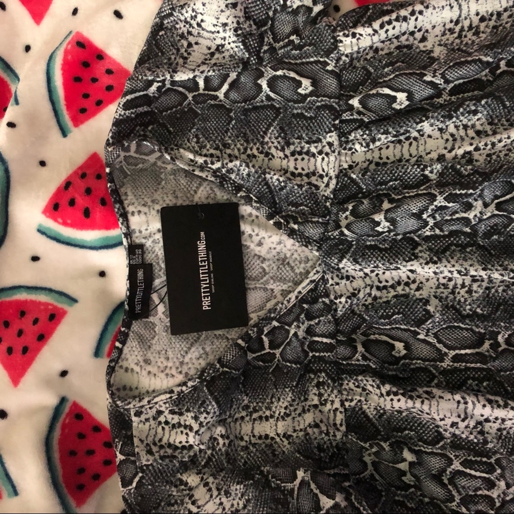 PLT snake print t shirt dress